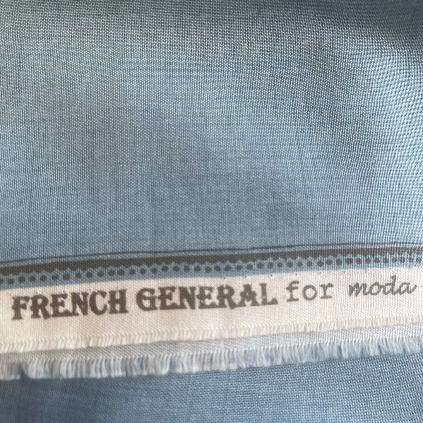 French General - Blue Texture Fabric