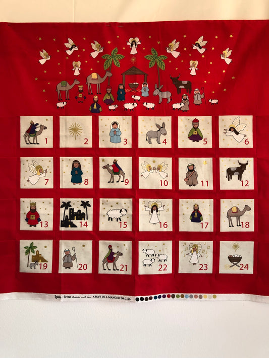 Away in a Manger Advent Calendar Panel