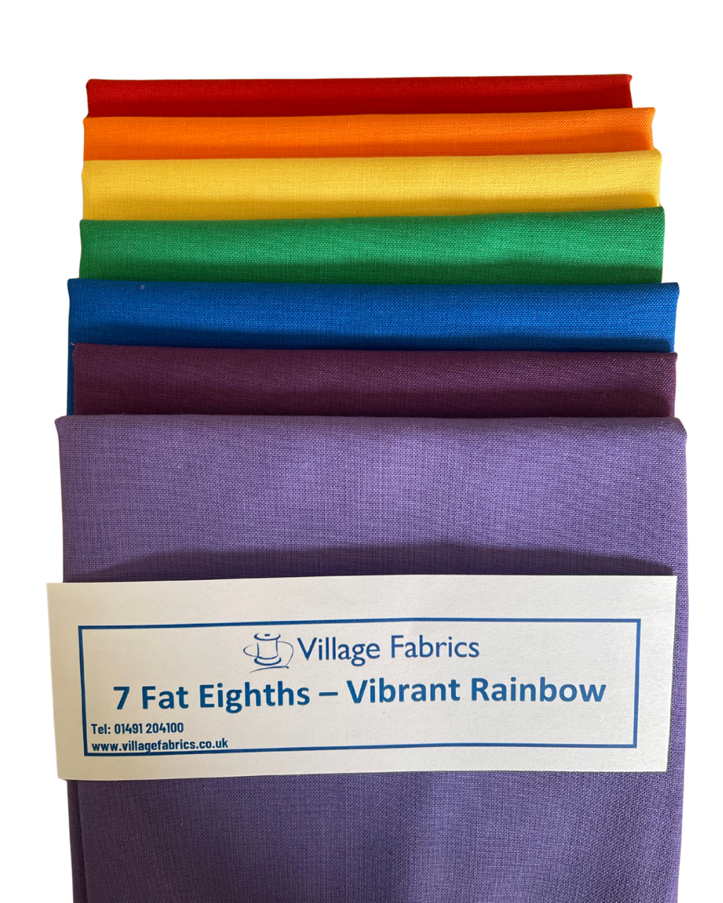 Rainbow Solid Fabrics - 7 Fat Eighths Pack