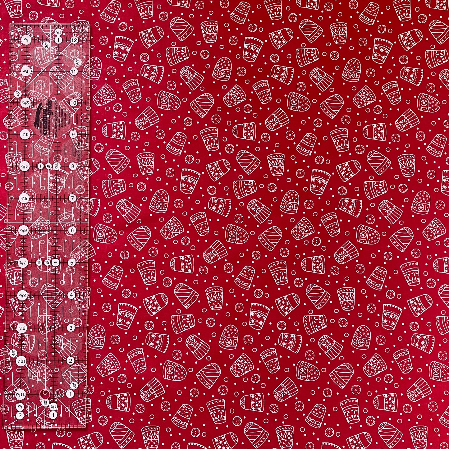 Red Thimbles Fabric