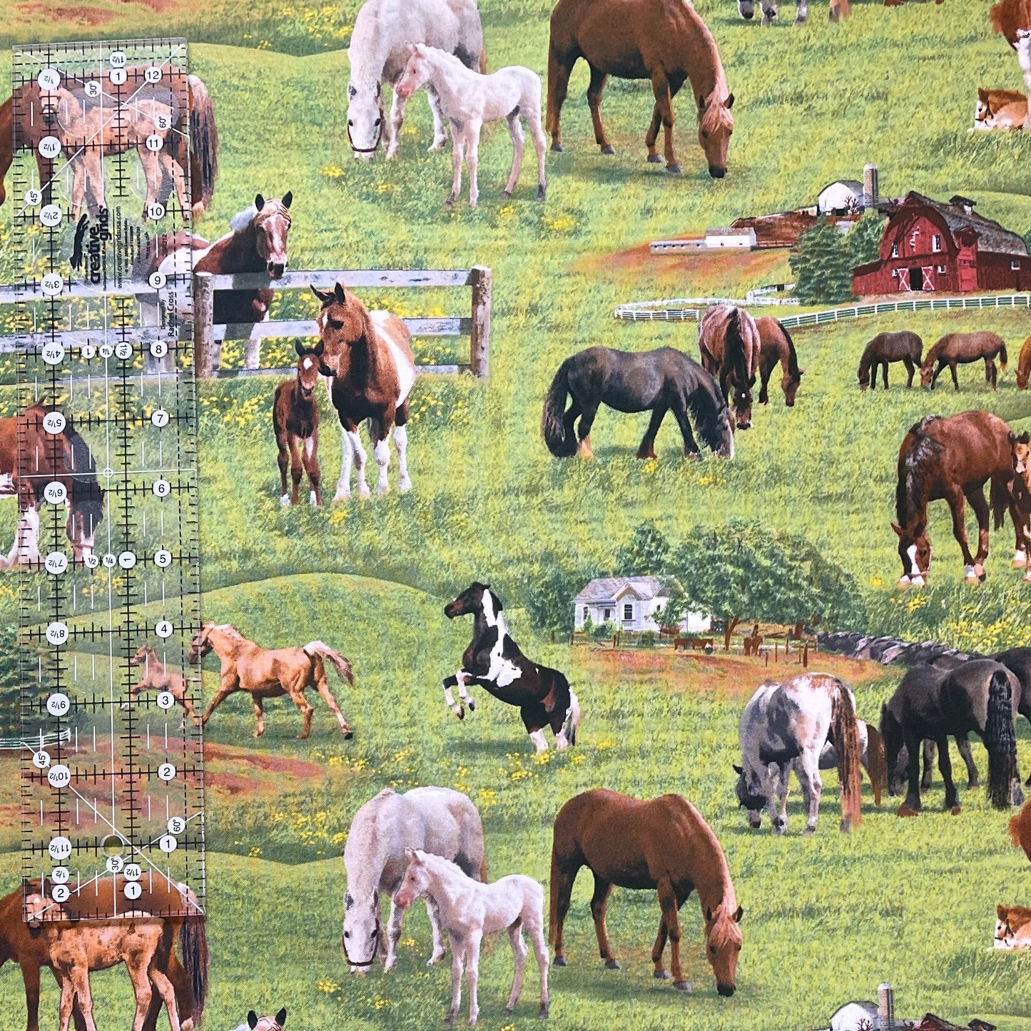 Horses on the Farm Fabric