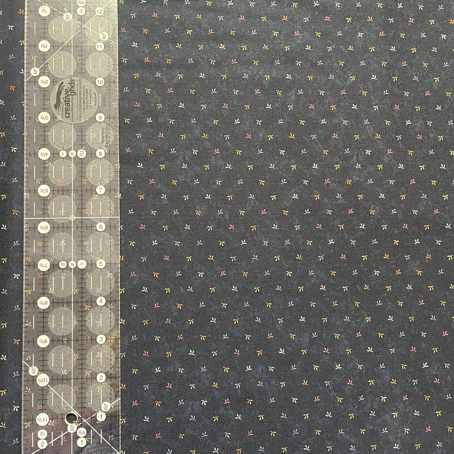 Kansas Troubles Fabric - Daffodils and Dragonflies - Mixed Leaves