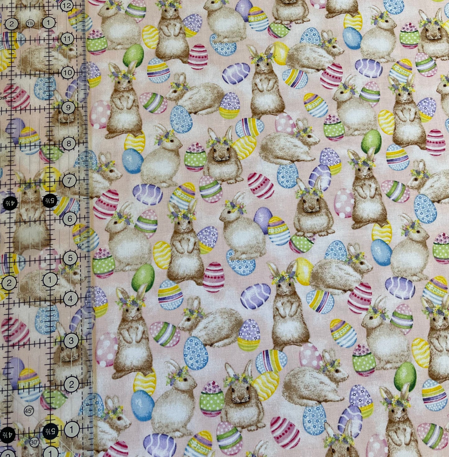 Rabbits and Eggs Fabric