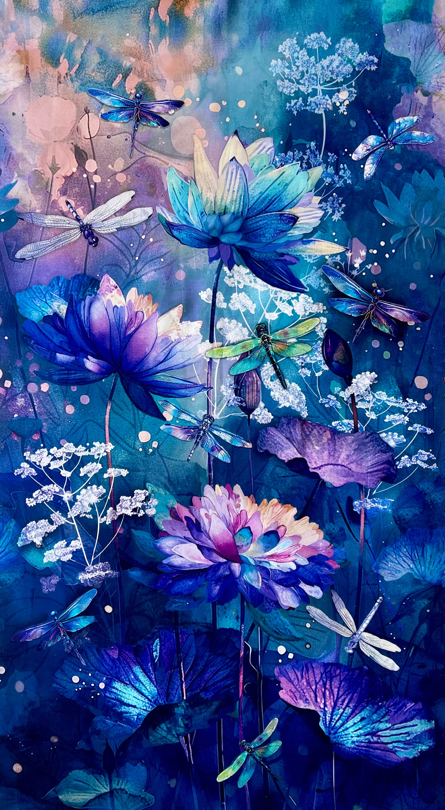 Dancing Dragonflies Fabric Panel