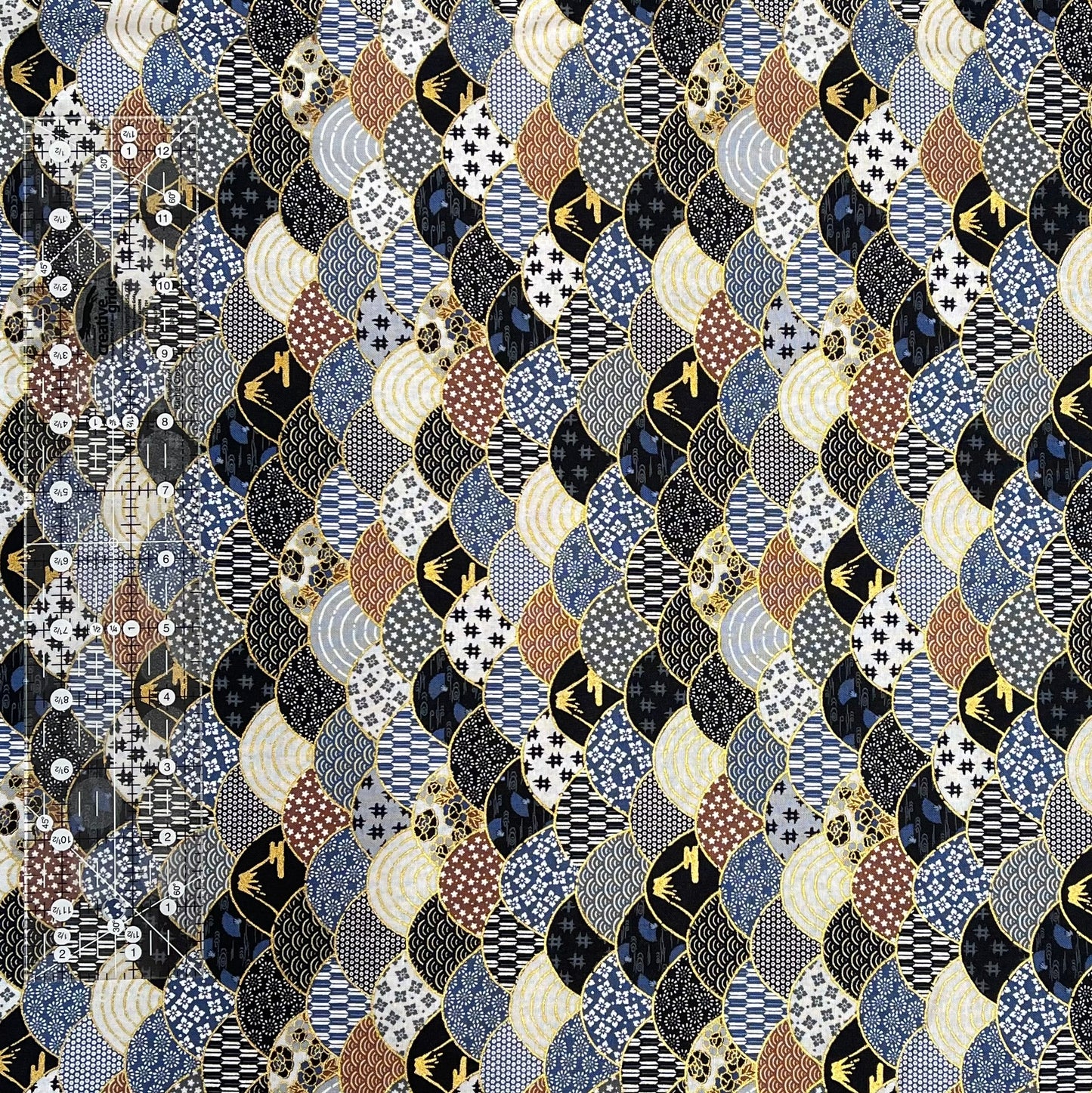 Scallop Shaped Japanese Fabric