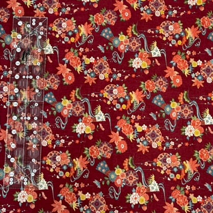 Red Japanese Fabric