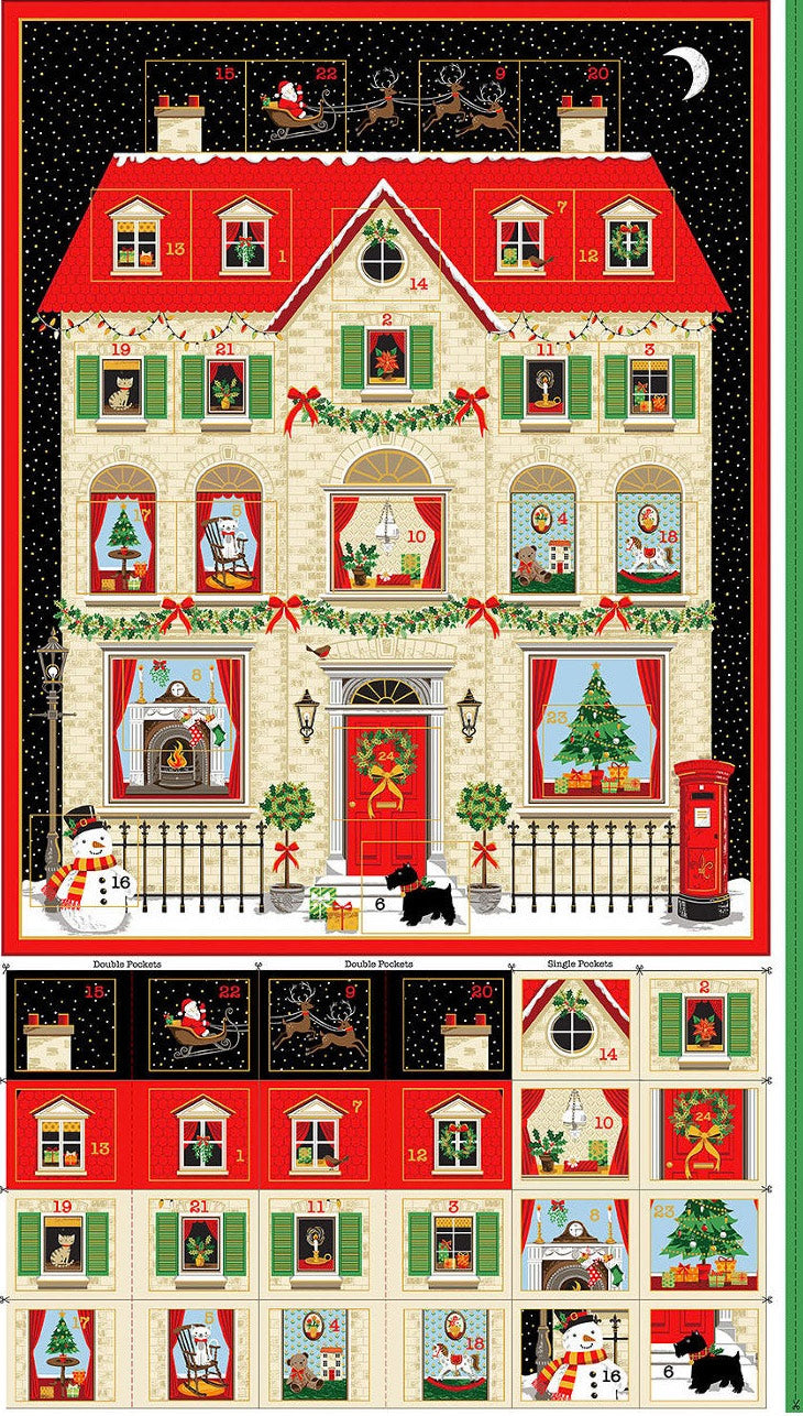 Christmas House Advent Calendar Panel
