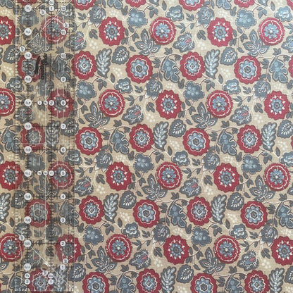 French General - La Vie Boheme - Red and Blue Floral Fabric