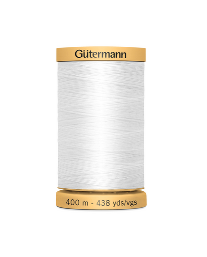 Gütermann cotton thread, 400m spool, white