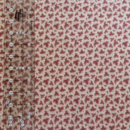 French General - Chateau de Chantilly - Pink Leaf Fabric