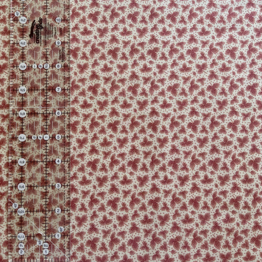 French General - Chateau de Chantilly - Pink Leaf Fabric