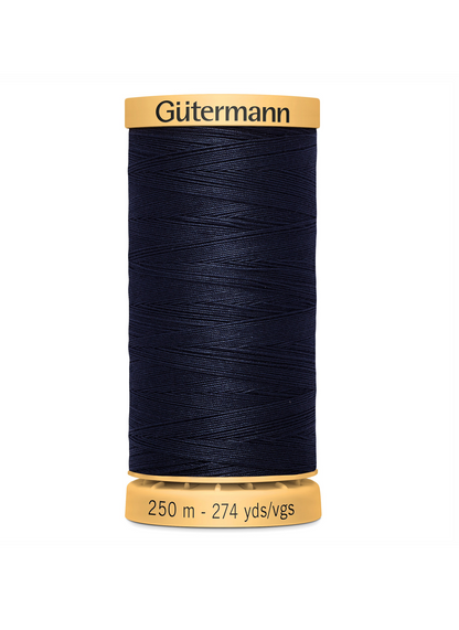 Gütermann cotton thread, 250m spool, navy