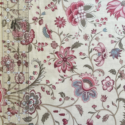French General - Antoinette - Pearl Large Floral Fabric