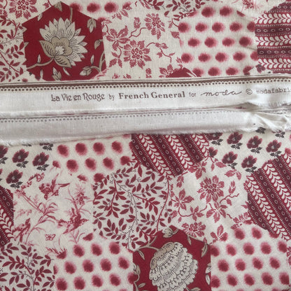 French General - La Vie en Rouge - Red Hexagonal Fabric