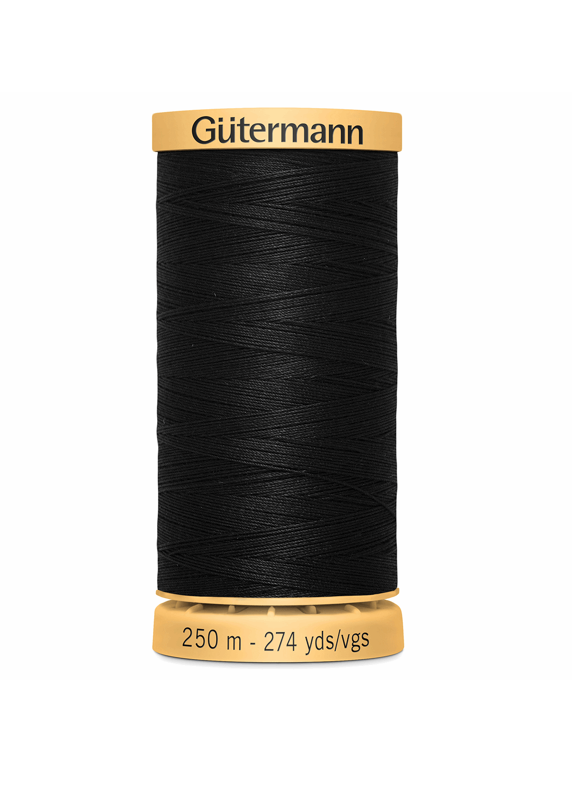 Gütermann cotton thread, 250m spool, black