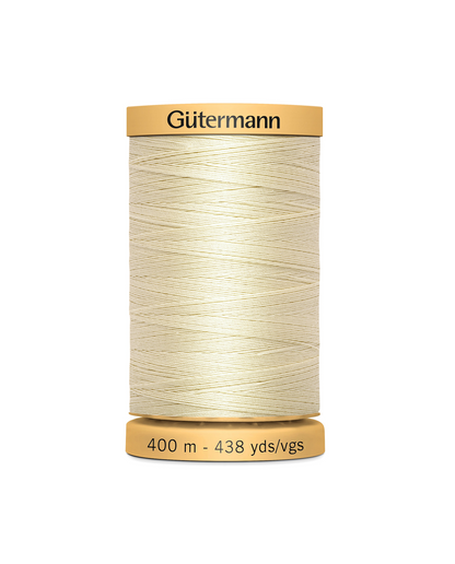 Gütermann cotton thread, 400m spool, cream
