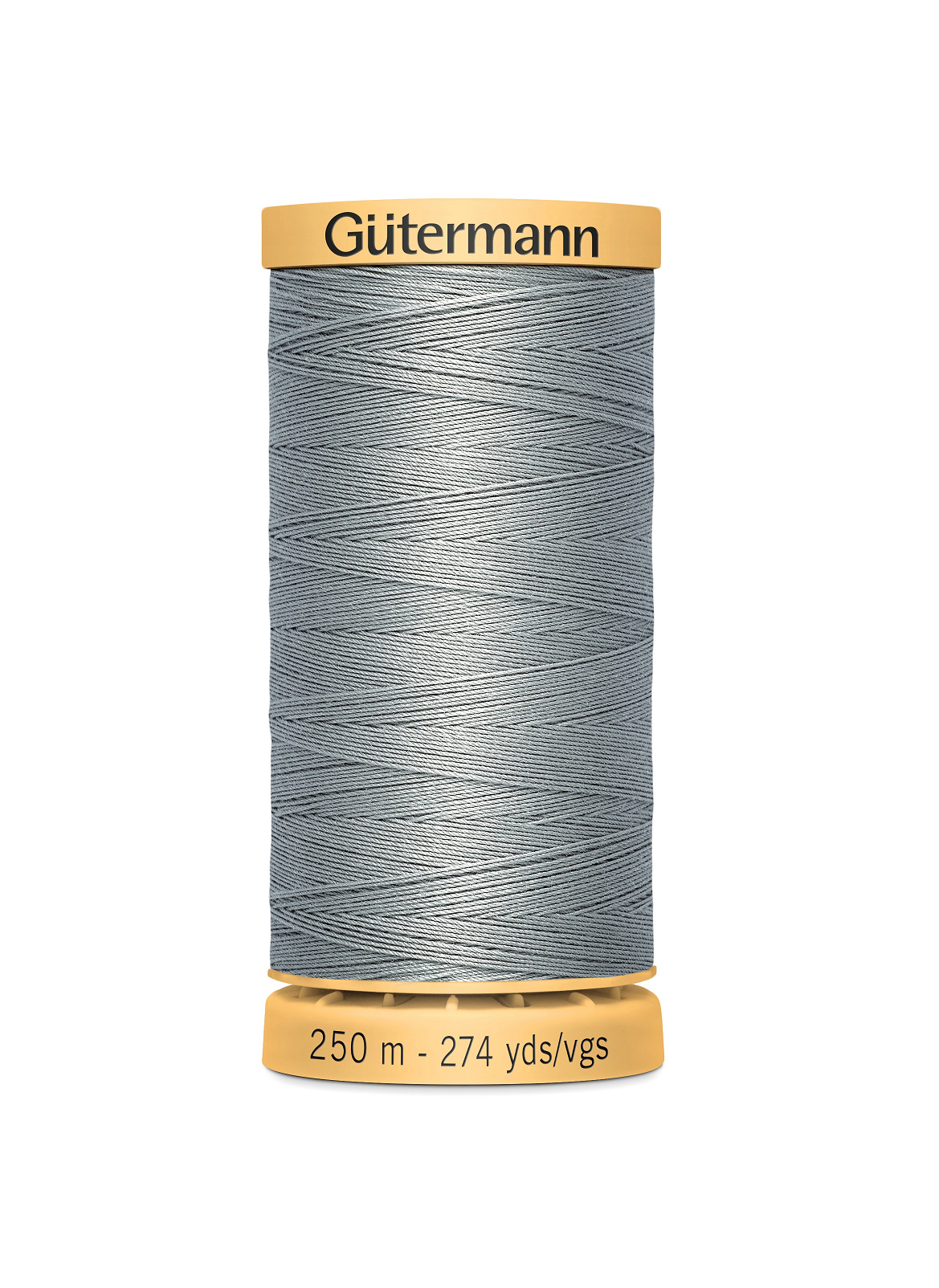 Gütermann cotton thread, 250m spool, grey