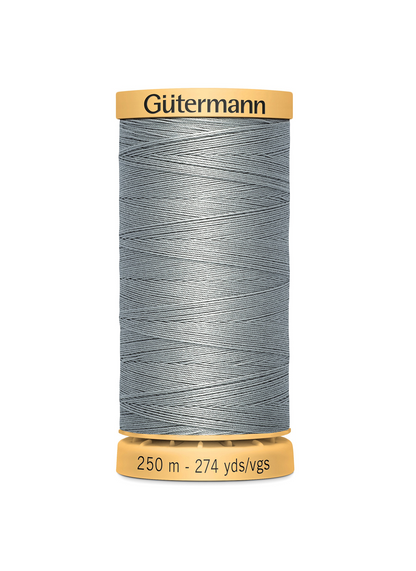 Gütermann cotton thread, 250m spool, grey