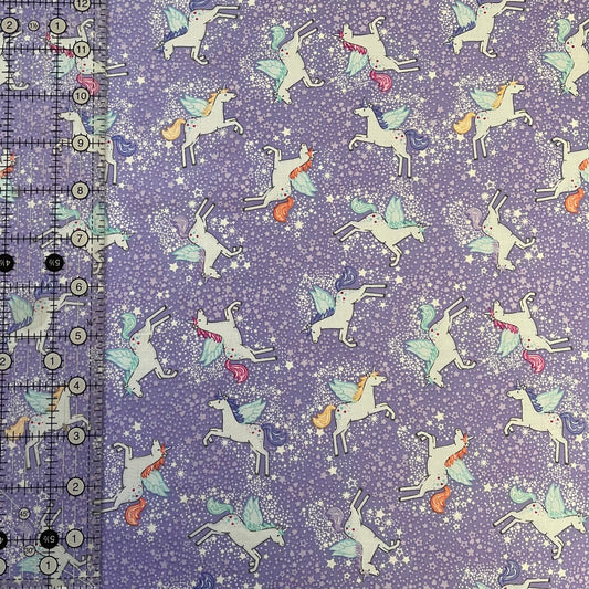 Purple Unicorns Fabric