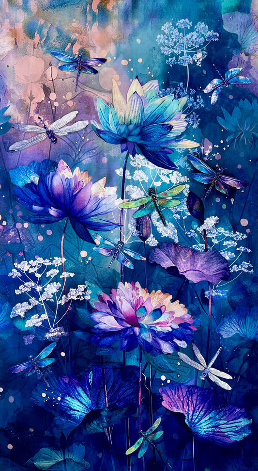 Dancing Dragonflies Fabric Panel