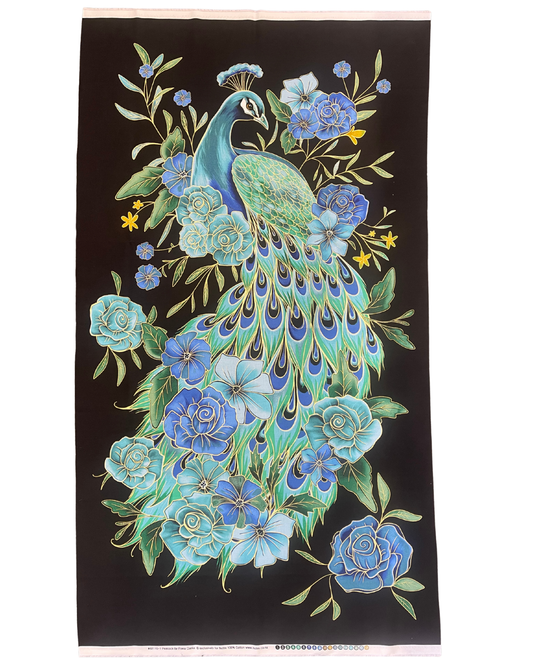 Peacock Fabric Panel