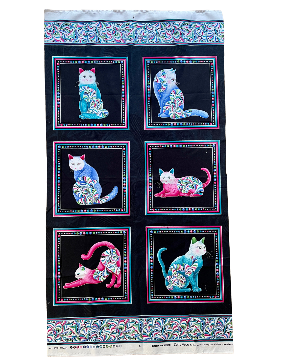 Cat's Meow Fabric Panel