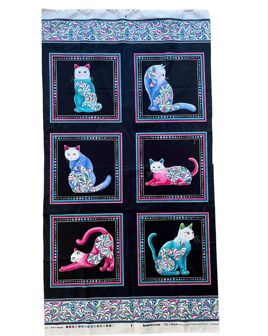 Cat's Meow Fabric Panel
