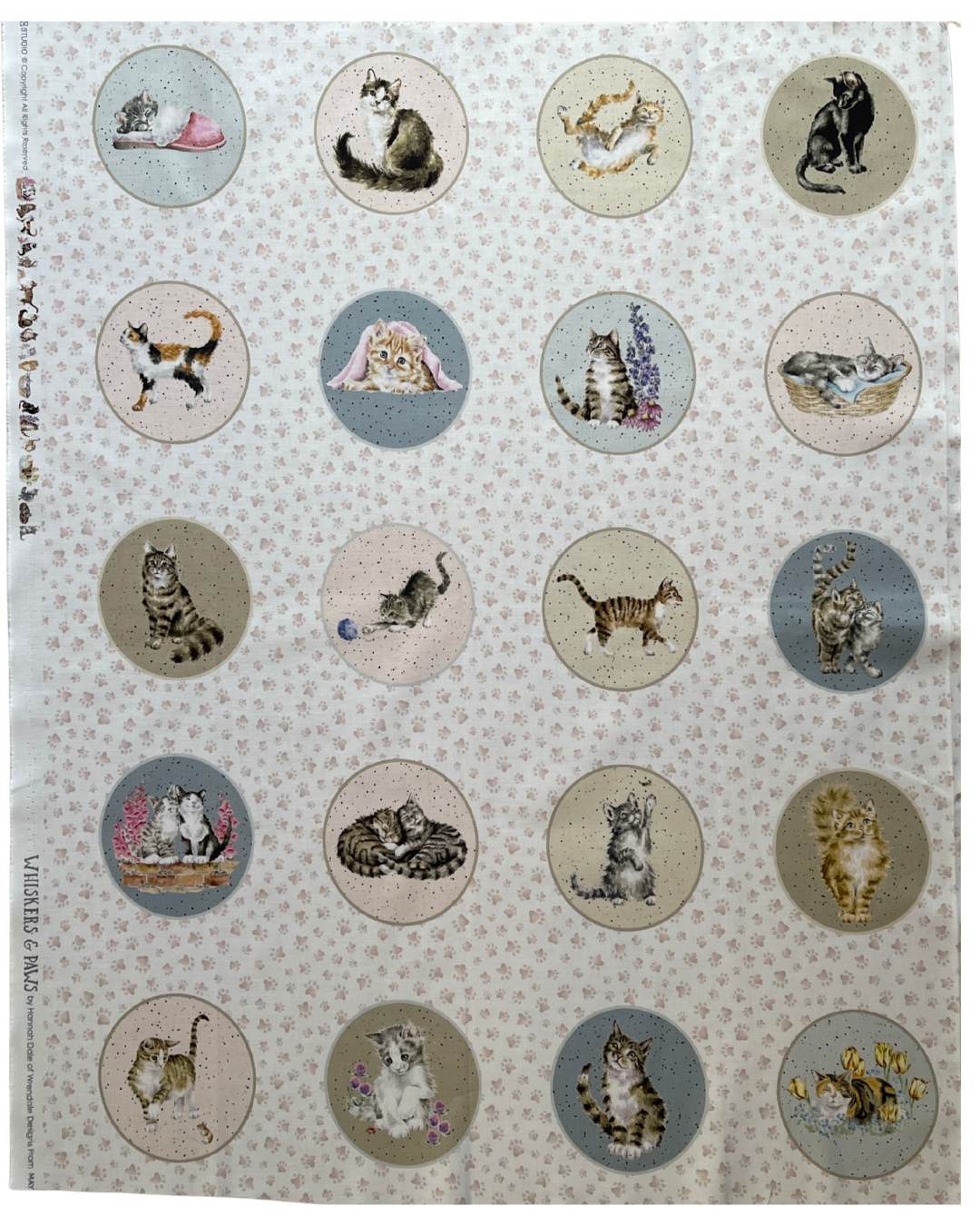 Whiskers & Paws - Fabric Panel