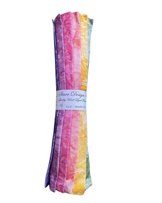 Starr Fabrics Hand-Dyed 6 Fat Quarter Yard Fabric Packs
