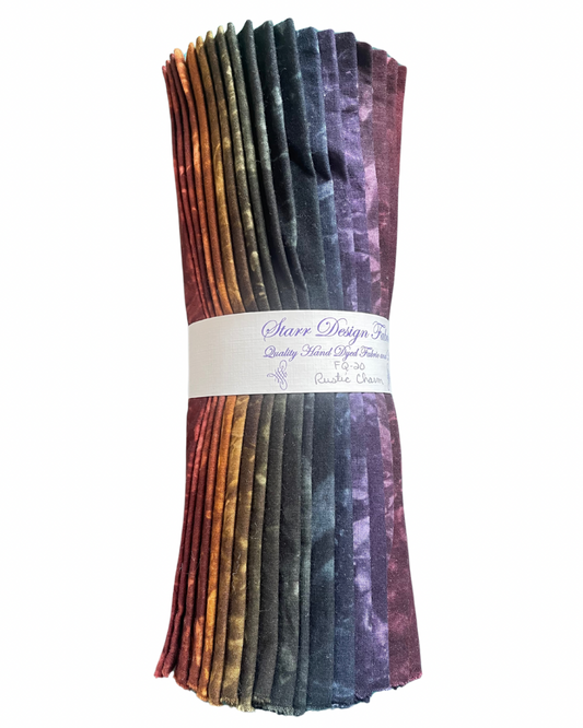 Starr Fabrics – 20 Hand Dyed Fat Quarter Yard Fabric Packs