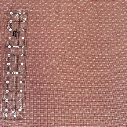 Textured Japanese Woven Fabric - Red Spot