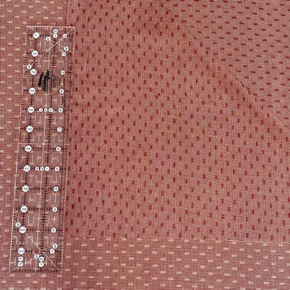 Textured Japanese Woven Fabric - Red Spot
