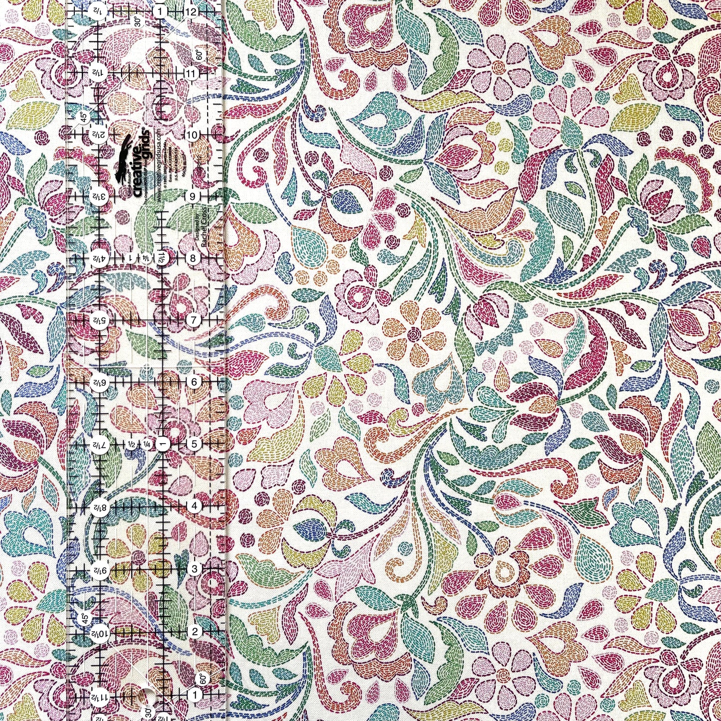 John Scott's - Samhambra Stitches Cream Fabric