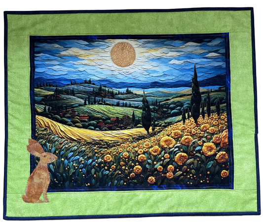 Lapin in the Fields Kit – French Quarter Series Wall-hanging