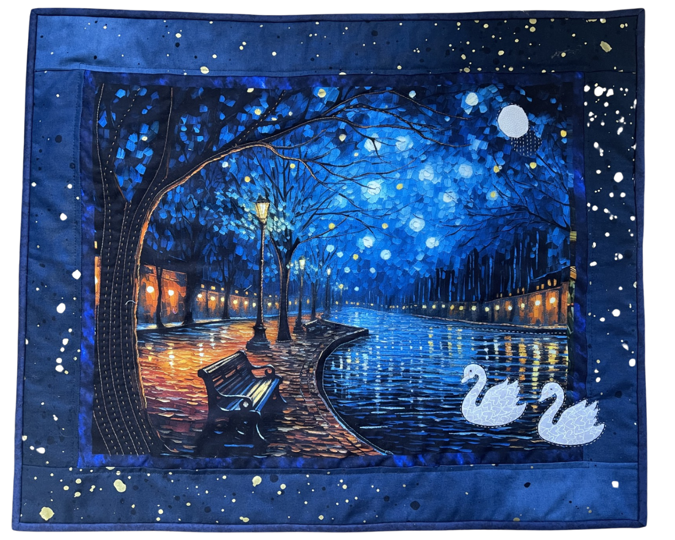 Swans on the Seine Kit – French Quarter Series Wall-hanging