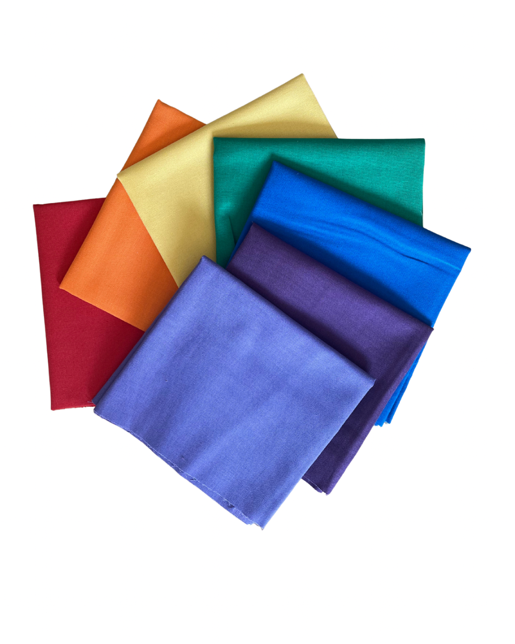 Rainbow Solid Fabrics - 7 Fat Eighths Pack