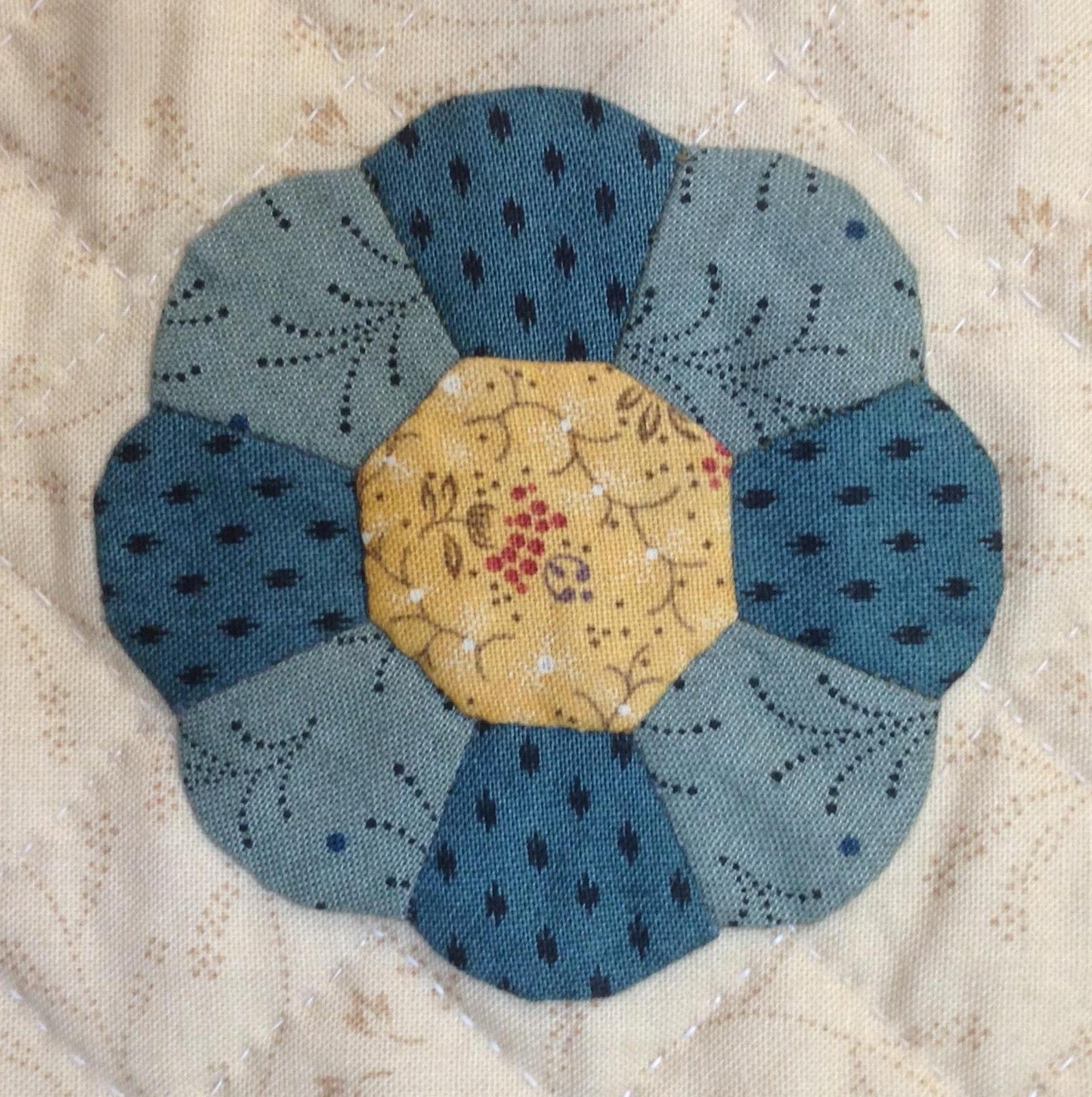 Village English Paper Pieced Sampler - Block of the Month
