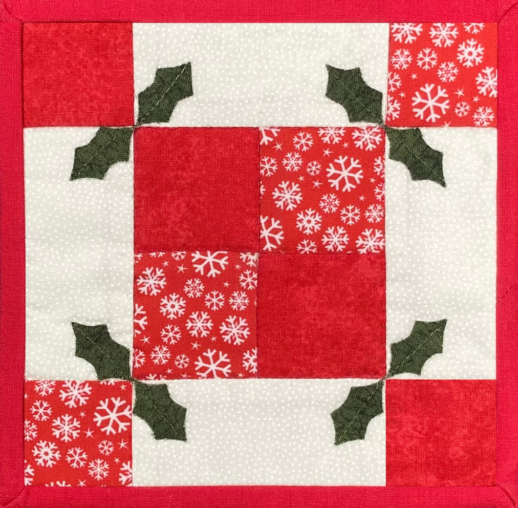 Christmas Red Holly Mug Mat Kit