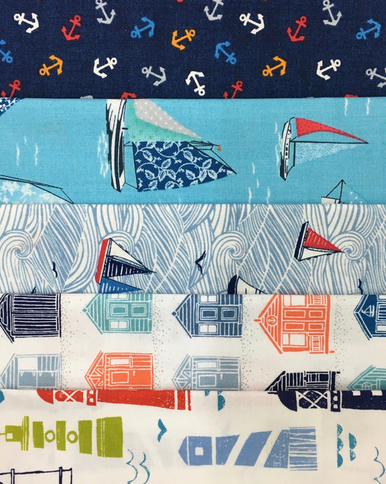 Seaside Themed 5 Fat Quarter Pack