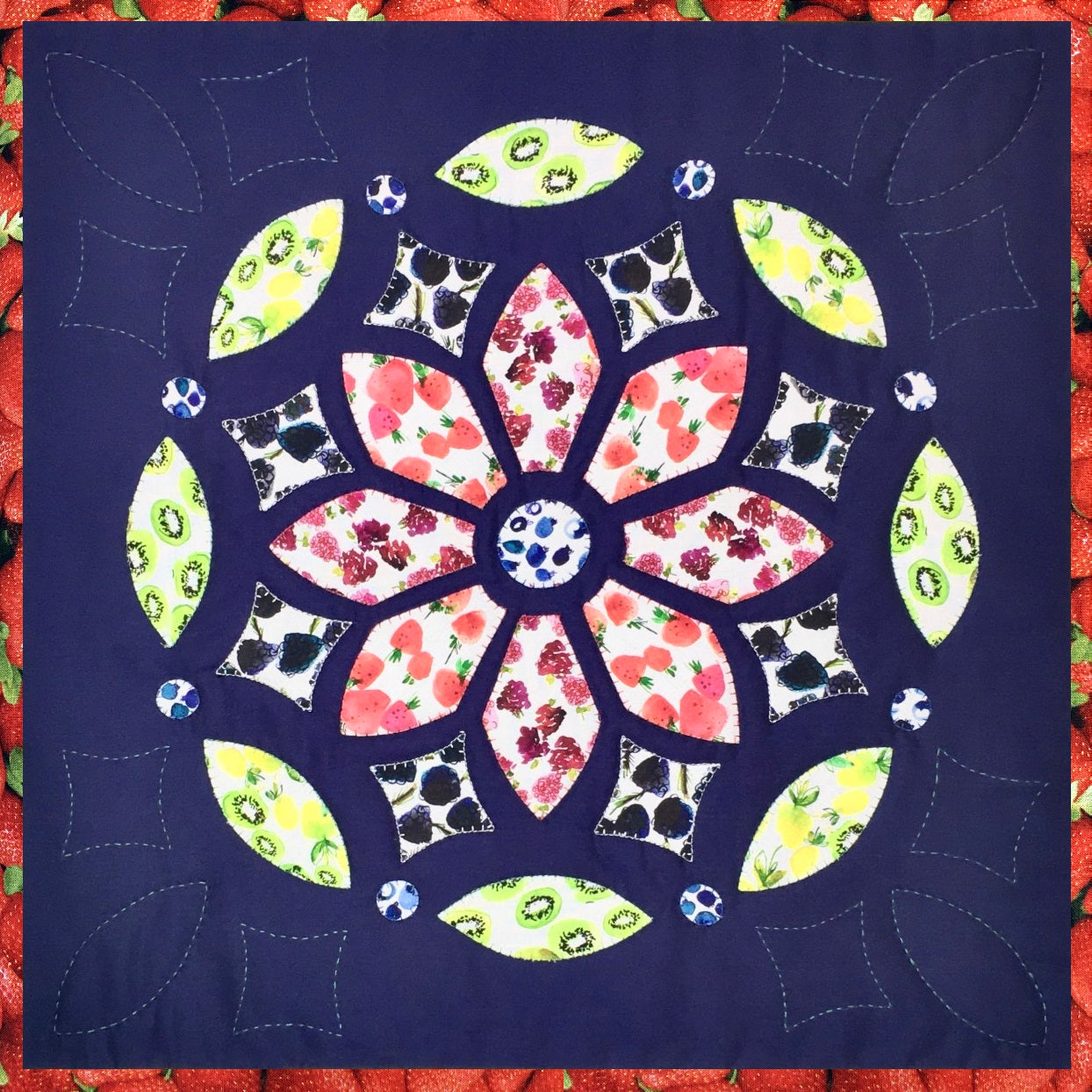 Rose Window Series - Sunset Fireworks, Fruit Spiral, Ocean Wall-Hanging Kit
