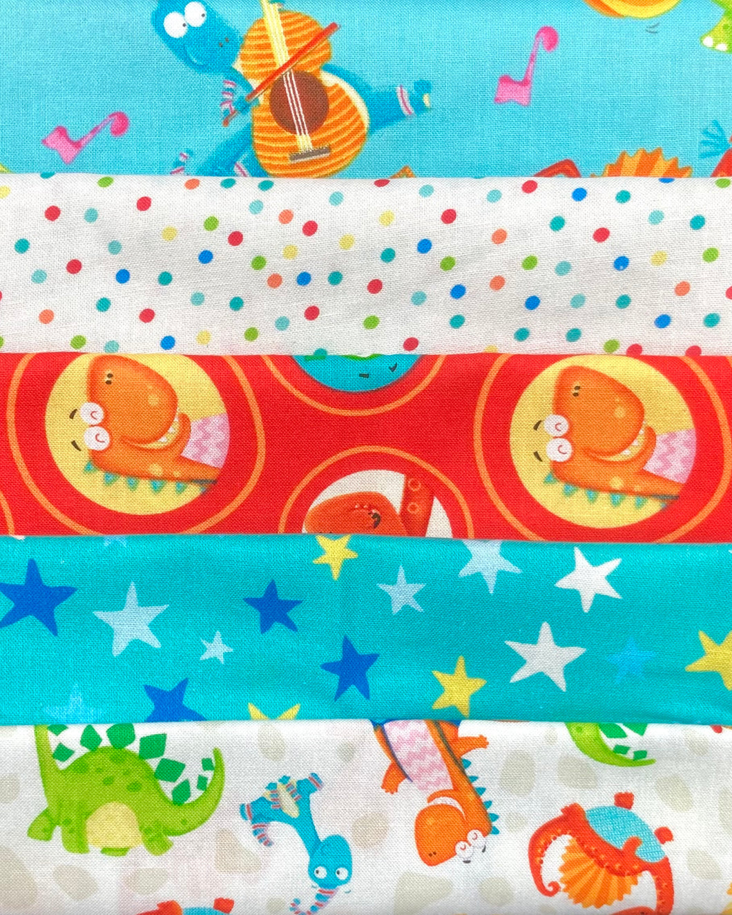 Dinosaur Themed 5 Fat Quarter Pack