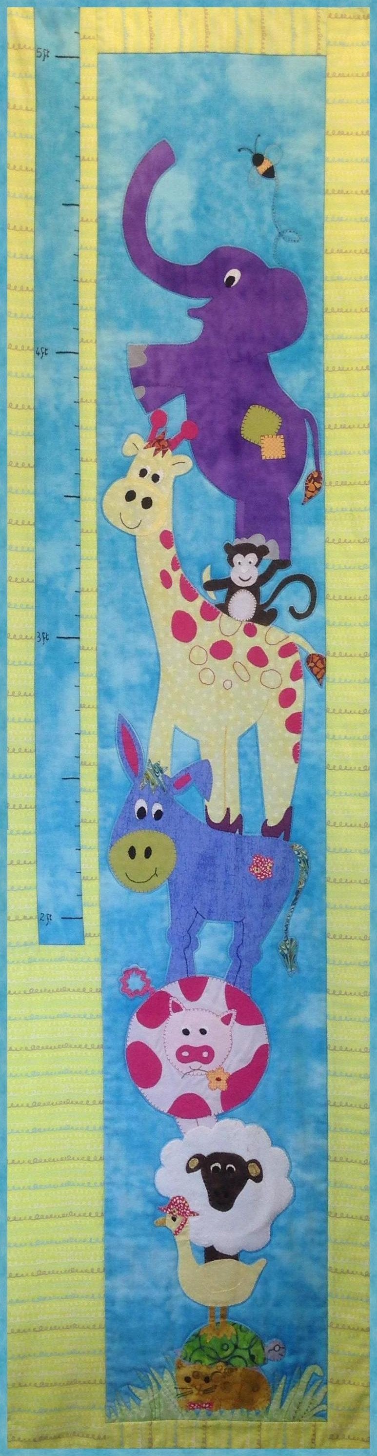 Animal Height Chart Pattern – Village Fabrics