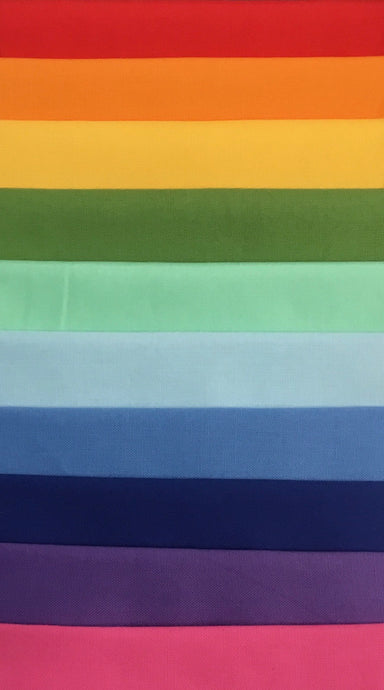 1930s Rainbow Solid Fabrics - 10 Fat Eighths Pack