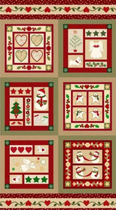 Country Squares Christmas Panel