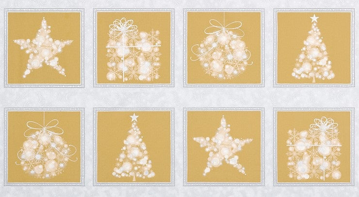 Gold and Silver Christmas Panel