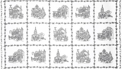 Gingerbread Houses Christmas Panel