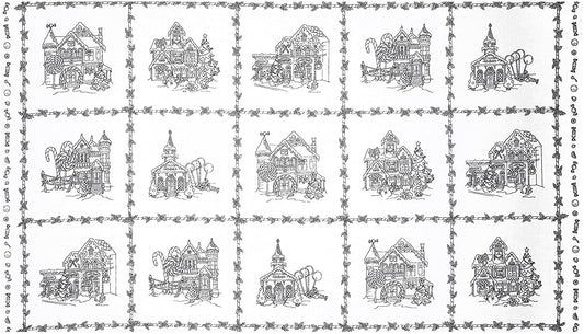 Gingerbread Houses Christmas Panel