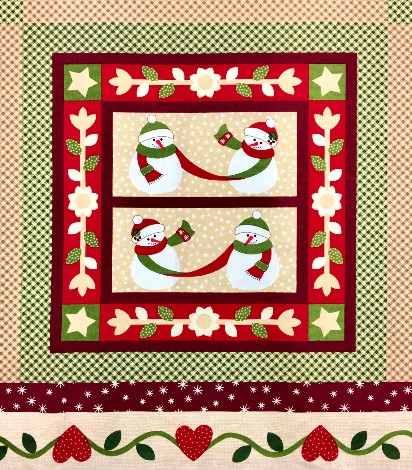 Country Squares Christmas Panel